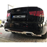 Kia Cerato Difüzör Arka Tampon Eki 2 Egzoz Çıkışlı Gri Reflektörlü