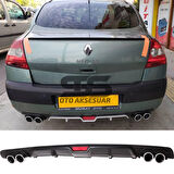 Renault Megane 2 Sedan Difüzör Arka Tampon Eki 4 Egzoz Çıkışlı Siyah