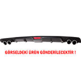 Renault Symbol Difüzör Arka Tampon Eki 4 Egzoz Çıkışlı Siyah