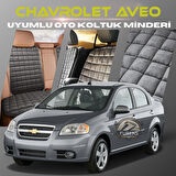 Chevrolet Aveo Antrasit Renk Tay Tüyü Cepli & Terletmez Sırtlı Oto Koltuk Minder Seti - Koltuk Koruma Kılıfı (ÖN & ARKA TAM SET)