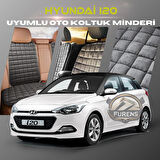 Hyundai İ20 Antrasit Renk Tay Tüyü Cepli & Terletmez Sırtlı Oto Koltuk Minder Seti - Koltuk Koruma Kılıfı (ÖN & ARKA TAM SET)