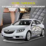 Opel İnsignia Antrasit Renk Tay Tüyü Cepli & Terletmez Sırtlı Oto Koltuk Minder Seti - Koltuk Koruma Kılıfı (ÖN & ARKA TAM SET)