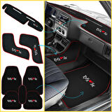 Tofaş Şahin Doğan Kartal Siyah Vites Orta Konsol Yan Kaplama Halısı & Oto Halı Paspas Seti – Nakışlı