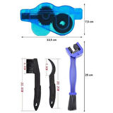 Sylar Bisiklet Zincir Dişlisi Koruyucu Pas Sökücü Temizleme Fırçası Aparatı Bakım Seti 4 Parça