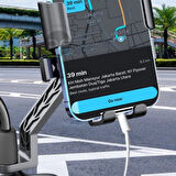 Sylar Motor,Motosiklet,Bisiklet ,Scooter İçin 360 Derece Dönebilen Dikiz Aynası Versiyonu Telefon Tutucu Aparat