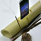 Sylar 6 x 1 cm Girişli Kılıflı Bambu Ağacı Akustik Ses Yükseltici Aparat