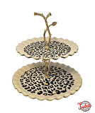 Glore Leopar Wavy Altın yaldızlı kurabiyelik