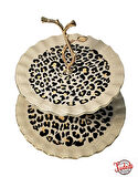 Glore Leopar Wavy Altın yaldızlı kurabiyelik