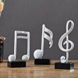 Ev Dekor Üçlü Set Dekoratif Sanat Nota El Sanatları Oturma Odası Masa Süsleri