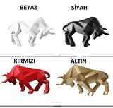 Dekoratif Modern Büyük Boy Kübik Boğa Biblo Heykel Ev Ofis Dekor Ev Aksesuarları