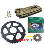 Cf Moto Nk 400 Oringli Zincir Dişli Seti Performans Arka Dişli 51 T Kmc Gold Zincir_Supermoto