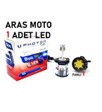 Motosiklet H4 Photon Fanlı Xenon Led Ampül 12-24 V (Duo Soğutucu Fanlı Model) 1 Adet_Supermoto