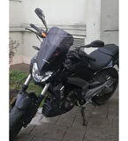 Bajaj Dominar 250 -400 Füme Ön Cam Siperlik ,Biadil Marka Tur Camı 42 Cm (2017-2024) _Supermoto