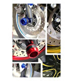 Motosiklet ,Scooter Ön Teker Koruma Takozu Karbon Detaylı Gri Renk 16 Mm Millere Uygun_Supermoto