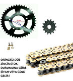 Suzuki Gw 250 ,İnazuma 250 Zincir Dişli Seti Oringsiz Düz Zincirli (520-120 Bakla )_Supermoto