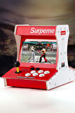 SUPREME Çift Arcade Kol 10inç Çift Ekran 3000+ OYUNLU RETRO ARCADE ATARİ Old School - Street Fight