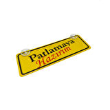 Patlamaya Hazırım Yazılı Sarı Dekor Plaka Vantuzlu Cam Süsü 22x7.5cm PHZ2
