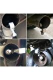 Üniversal Egzoz Islık Aparatı Egzoz Ucu Turbo Sesi Large 29 Mm Krom