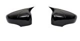 Opel Corsa C 2000-2006 Batman Yarasa Ayna Kapağı Piano Black ABS Plastik