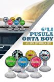ŞüsCarOto Araç İçi Vantuzlu Pusula Seti Orta Boy 6'lı Ayarlı Nostalji Renkli