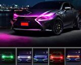 DRL Ön Kaput Gündüz Ledi App ve Kumanda Kontrol 1.5 Metre RGB Led Şerit Golf 8 Dizayn
