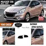 Peugeot 208 2012-2018 Batman Yarasa Ayna Kapağı Piano Black ABS Plastik