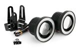Üniversal Mercekli Angel Sis Farı Metal Su Geçirmez 76 mm Mavi Halkalı Angel Eyes