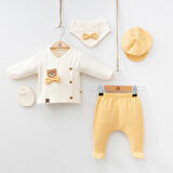 ERKEK BEBEK MİNİZEYN 0-3 AY SÜZENE AYICIK 5 Lİ SET %100 PAMUK