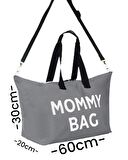 Sevbags Momy Bag Çok Amaçlı Unisex Bebek Bakım Çantası Açık Gri