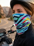 Geometrik Çizgili Unisex Buff (Baf) – Modern Renkli Outdoor Boyunluk