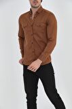 Erkek Slim Fit Kot Gömlek