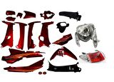 CUB ÇELİK-KMT-ASYA CUB KAPORTA SETİ KIRMIZI FAR STOP DAHİL
