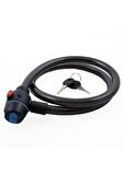 BİSİKLET MOTORSIKLET HALAT KİLİT 15mm KALINLIK -150cm UZUNLUK