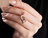 100 Dilde Seni Seviyorum Yazılı 925 Ayar Gümüş Rose Gold Kaplama Kolye