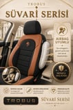 Hyundai Elantra 2011 Sonrası Uyumlu Süvari Serisi Siyah Taba Premium Tay Tüyü Koltuk Kılıfı