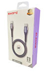 SWORD KABLO SW-LC101 USB-C-TO USB-C GRİ