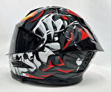 Sway Sw 868 Cannibal Black Grey Red Güneş Vizörlü Siyah Camlı M