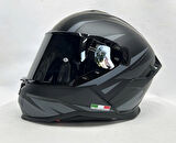 Sway SW 867 ASPHALT Black Grey Siyah Vizörlü İç Vizörlü Kapalı Kask L