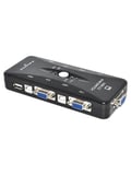 Luve Store 4 Port USB KVM Switch 4 Bilgisayar Tek Monitör Klavye Mouse Paylaşım Anahtarı USB 2.0 Hub