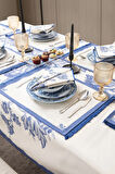 Swita Home Blue Dreams Premium Serisi Duck Keten Amerikan Servisi 40x50