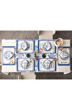 Swita Home Blue Dreams Premium Serisi Duck Keten Kumaş Peçete 40x40