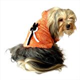 Orange Black Bunny Kapşonlu Sweat by Kemique Köpek Kazağı 
