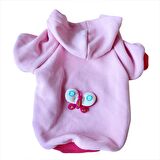 Pembe Kelebek Kapşonlu Sweat by Kemique Köpek Kazağı 