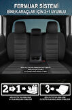 Bmw X3  Uyumlu 5 KOLTUK TAM SET CARUSA SERİSİ TAM SET TAY TÜYÜ OTO KOLTUK KILIFI SİYAH