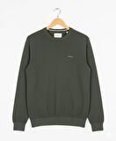 Gant Bisiklet Yaka Erkek Dokulu Sweatshirt