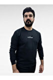 Bisiklet Yaka Erkek Baskılı Sweatshirt