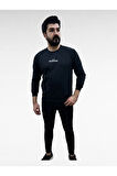 Bisiklet Yaka Erkek Baskılı Sweatshirt
