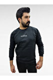 Bisiklet Yaka Erkek Baskılı Sweatshirt