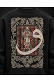 Heritage Carpet Siyah Baskılı Sweatshirt