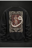 Heritage Carpet Siyah Baskılı Sweatshirt